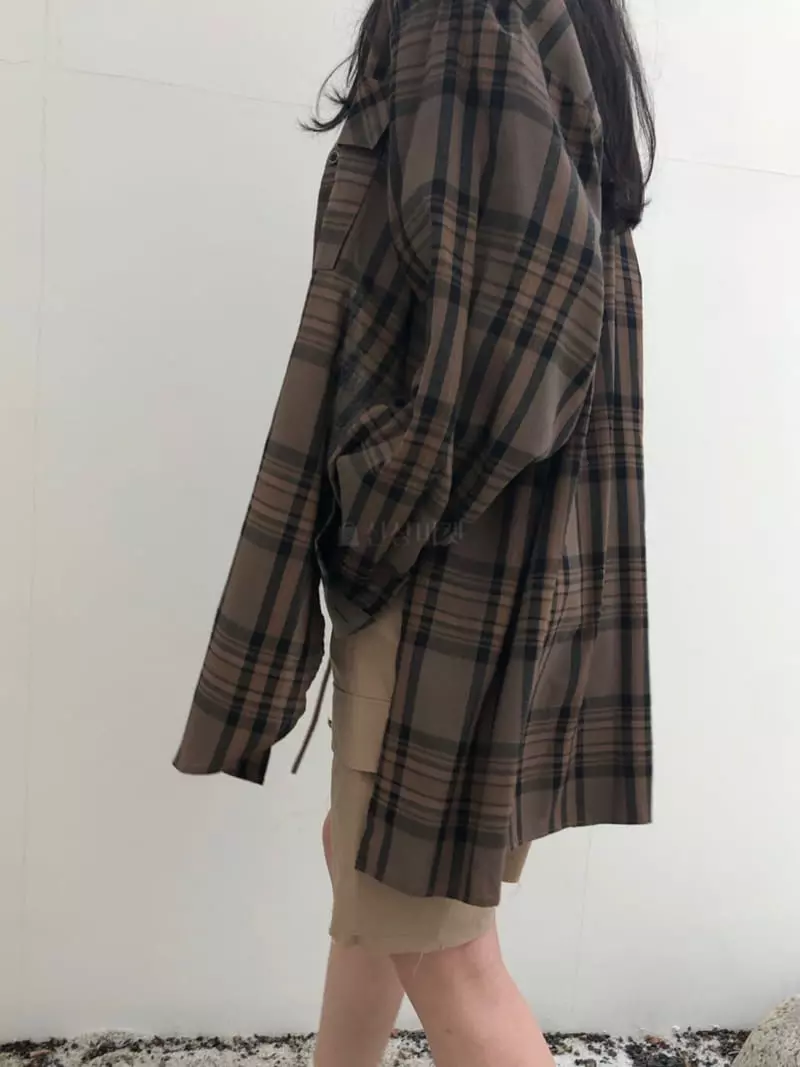 Matilda - Korean Women Fashion - #shopsmall - Check Shirt - 4