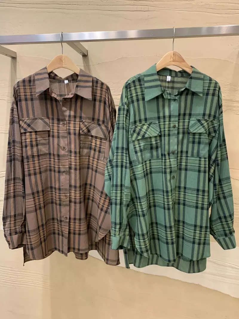 Matilda - Korean Women Fashion - #womensfashion - Check Shirt - 7
