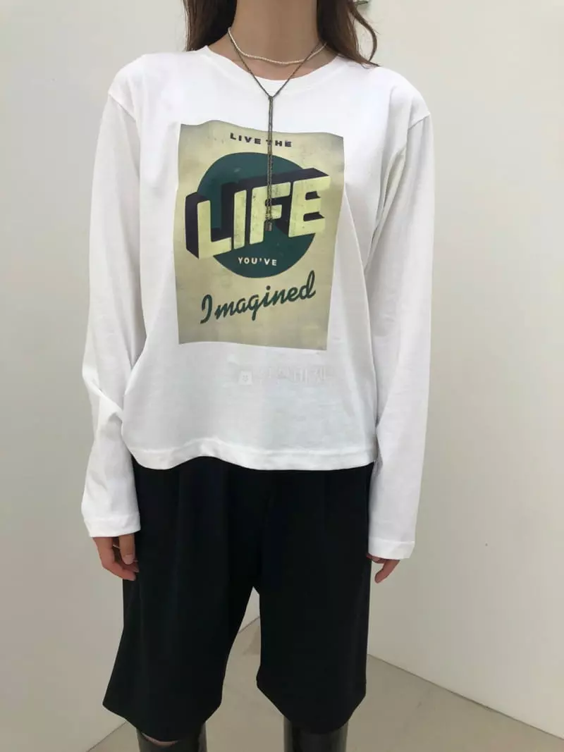 Matilda - Korean Women Fashion - #womensfashion - Life Tee - 2