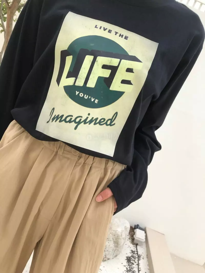 Matilda - Korean Women Fashion - #momslook - Life Tee - 4
