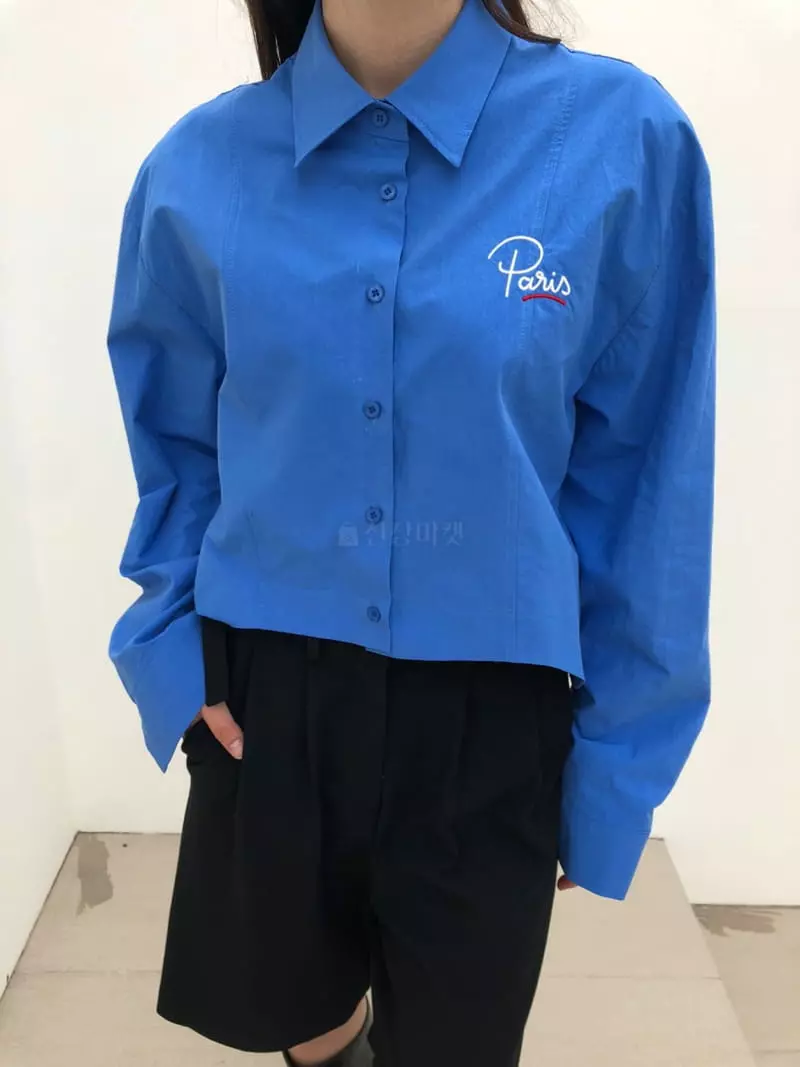 Matilda - Korean Women Fashion - #womensfashion - Paris Embroidery Shirt - 3