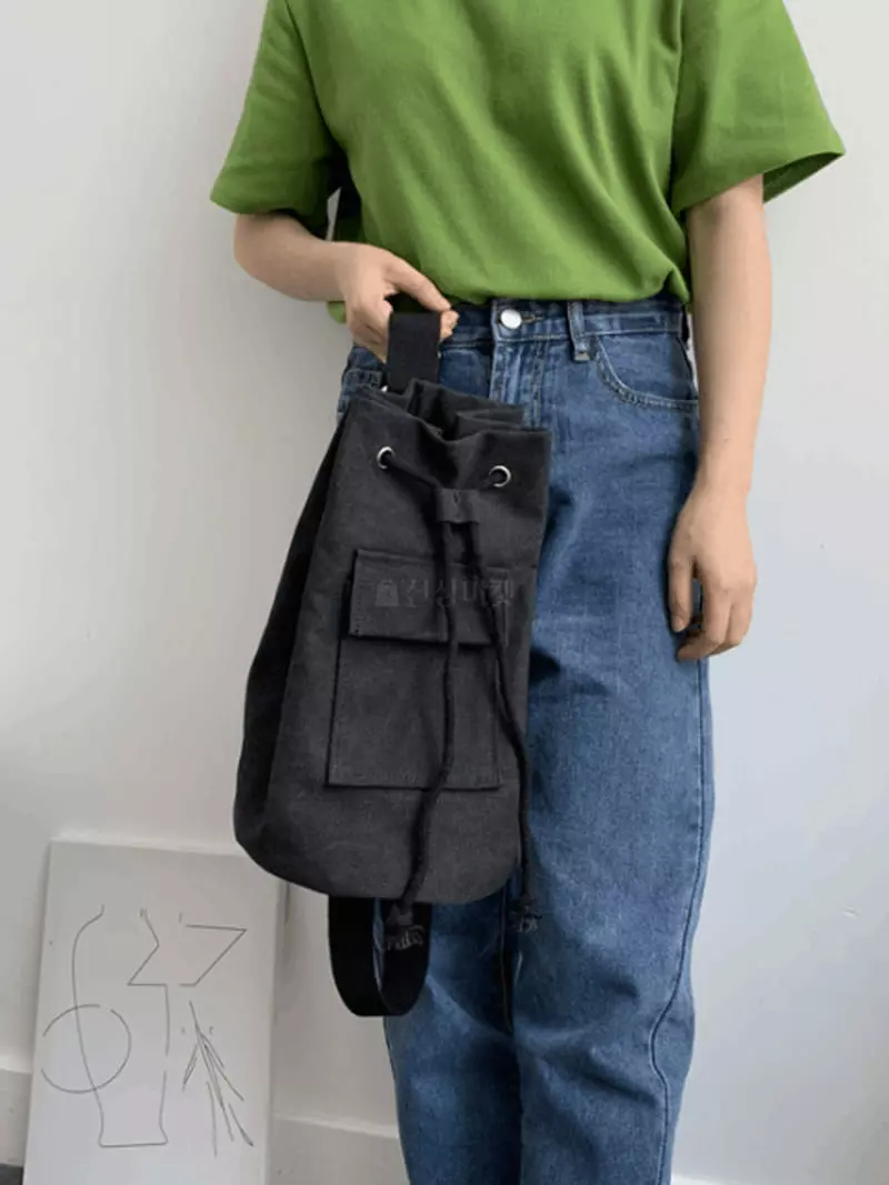 Megoshop - Korean Women Fashion - #momslook - Canvas Bag - 3