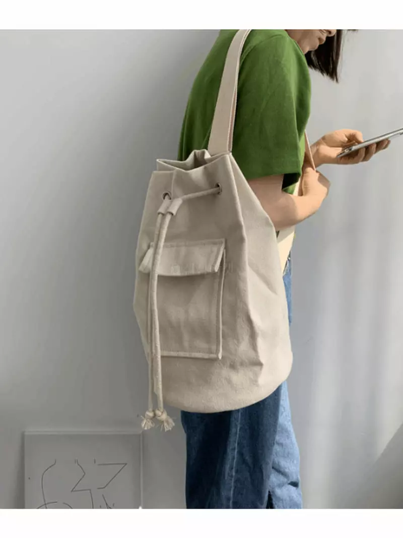 Megoshop - Korean Women Fashion - #momslook - Canvas Bag - 7