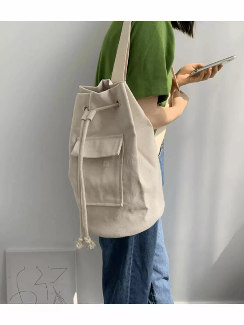Megoshop - Korean Women Fashion - #momslook - Canvas Bag - 8