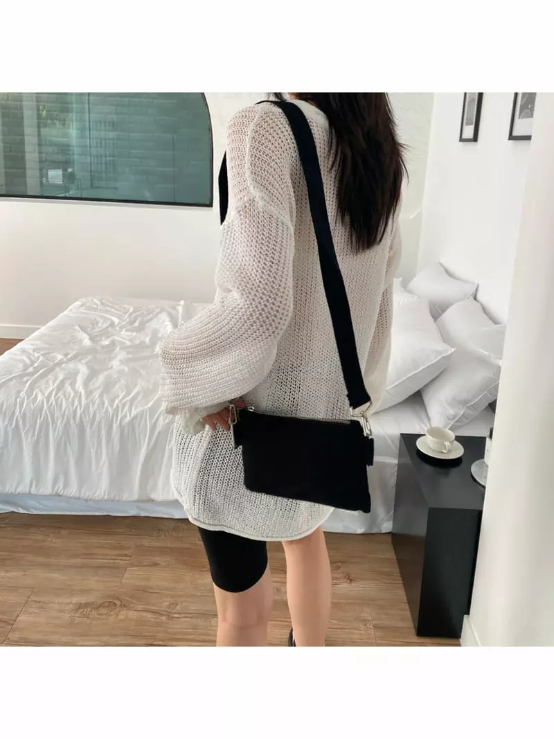 Megoshop - Korean Women Fashion - #momslook - Canvas Mini Cross Bag - 6