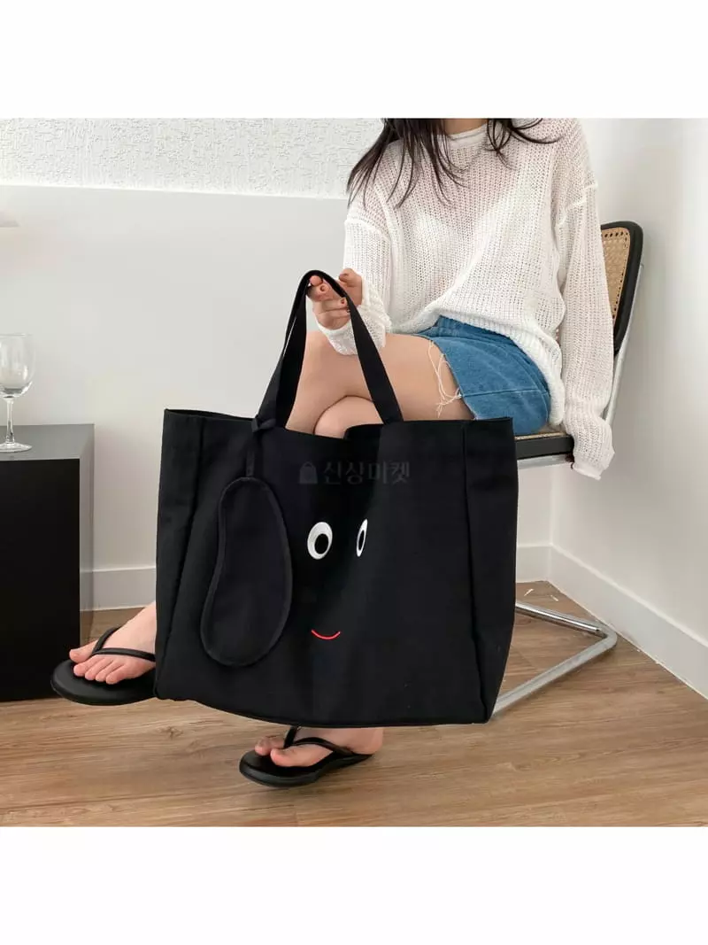 Megoshop - Korean Women Fashion - #momslook - Canvas Puppy A Nap Blanket Bag - 5