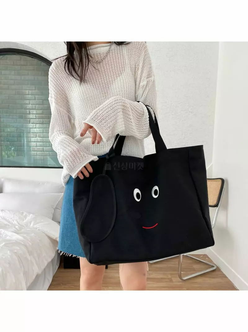 Megoshop - Korean Women Fashion - #momslook - Canvas Puppy A Nap Blanket Bag - 7