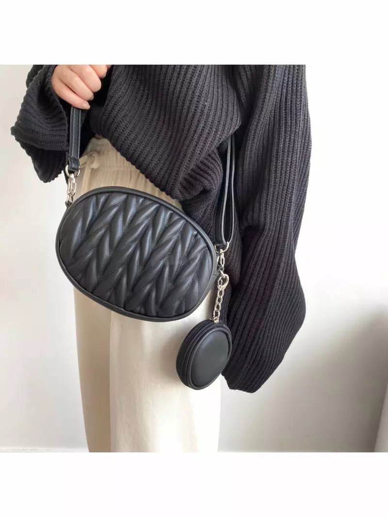Megoshop - Korean Women Fashion - #momslook - Circle Coin Bag - 3