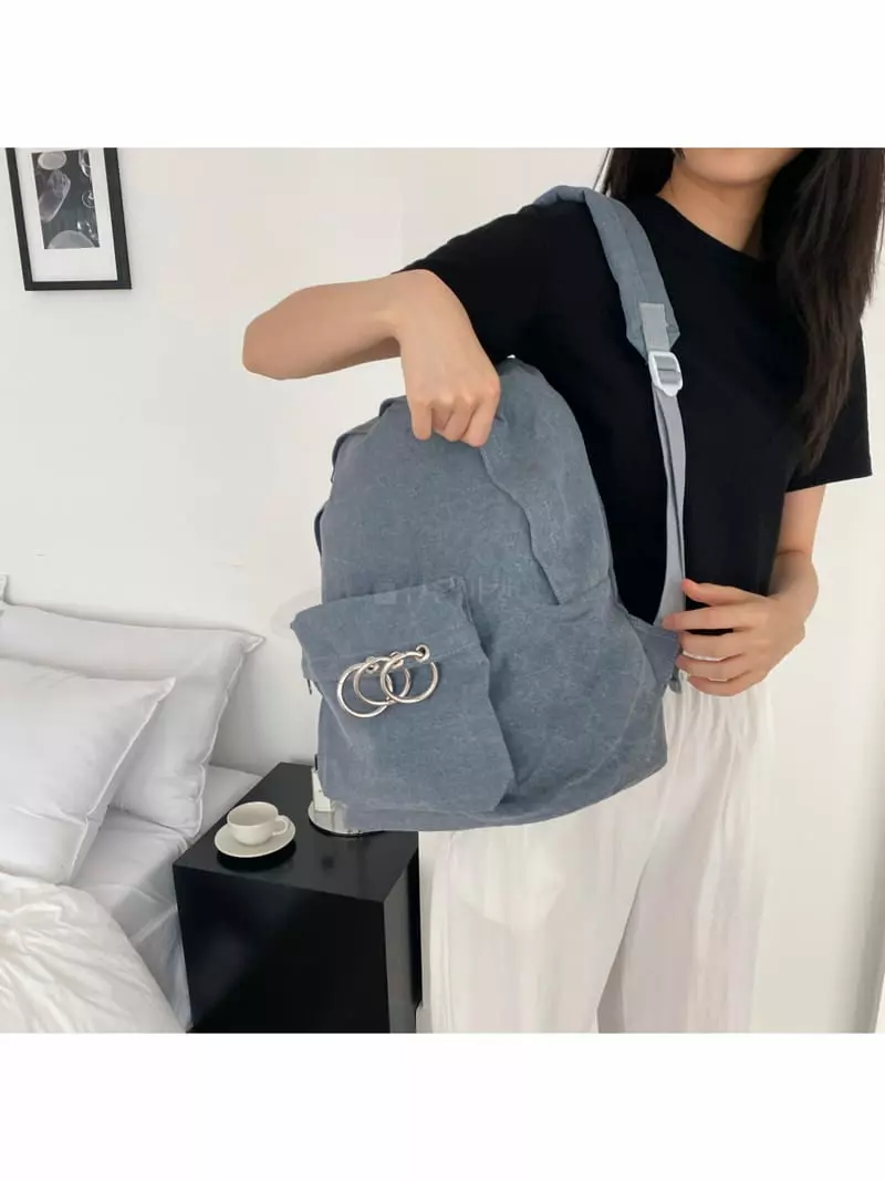 Megoshop - Korean Women Fashion - #momslook - Oring Back Pack - 3