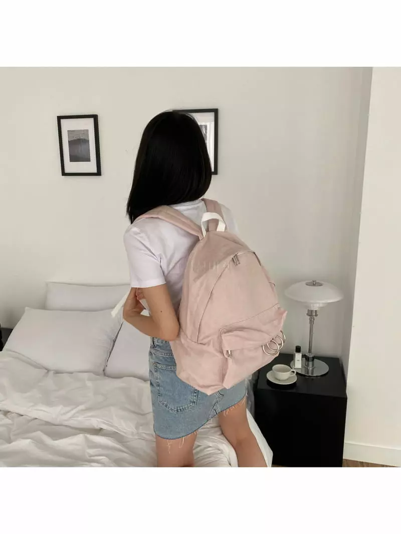Megoshop - Korean Women Fashion - #momslook - Oring Back Pack - 9