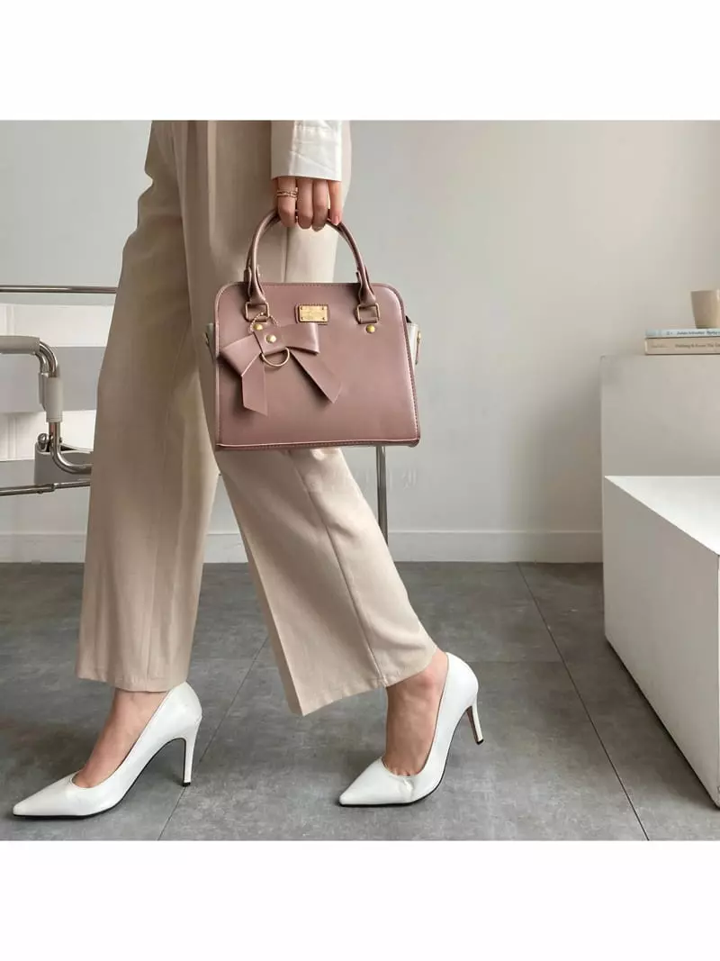 Megoshop - Korean Women Fashion - #momslook - Ribbon Fox Bag - 3