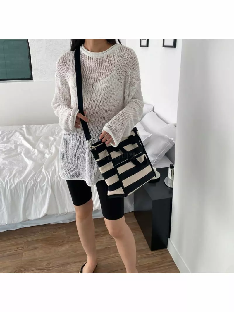 Megoshop - Korean Women Fashion - #womensfashion - Stripes Square Cooler Bag - 4