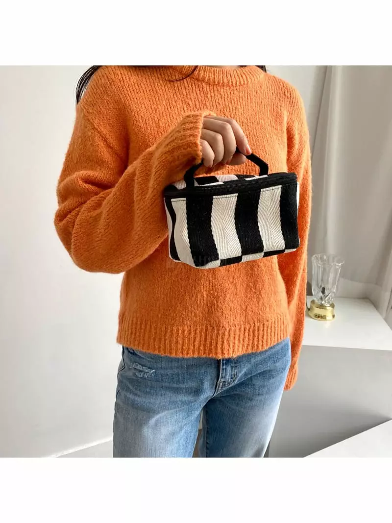 Megoshop - Korean Women Fashion - #momslook - Stripes Cooler Mini Bag - 3