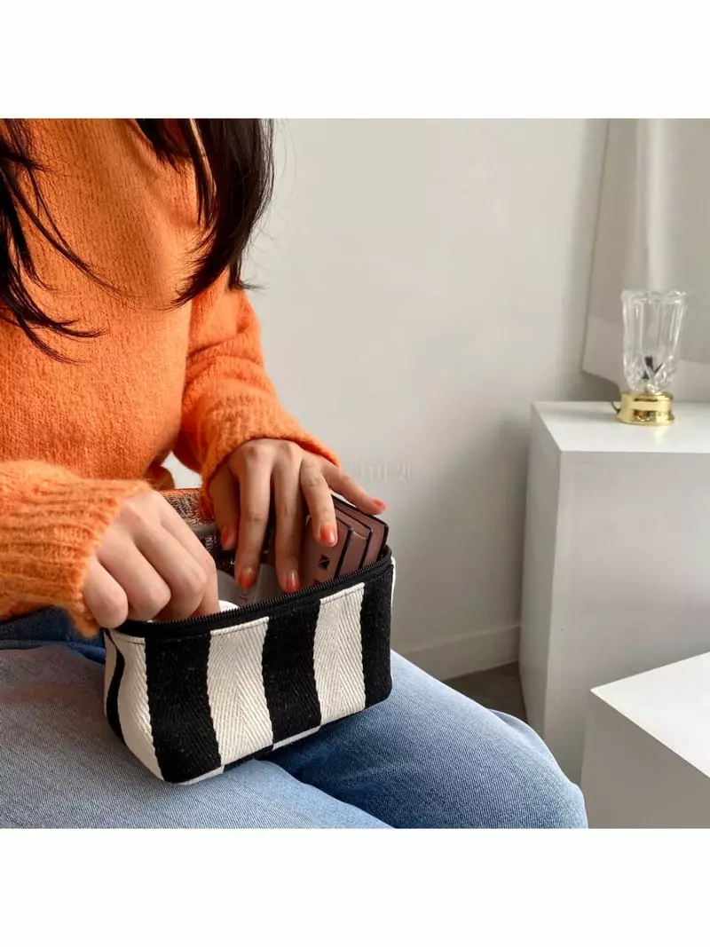 Megoshop - Korean Women Fashion - #momslook - Stripes Cooler Mini Bag - 5