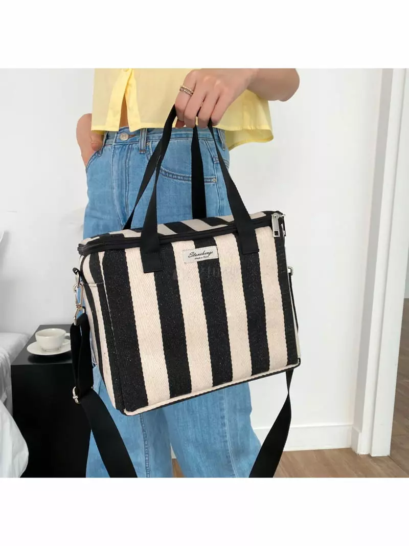 Megoshop - Korean Women Fashion - #momslook - Stripes Cooler Bag - 12