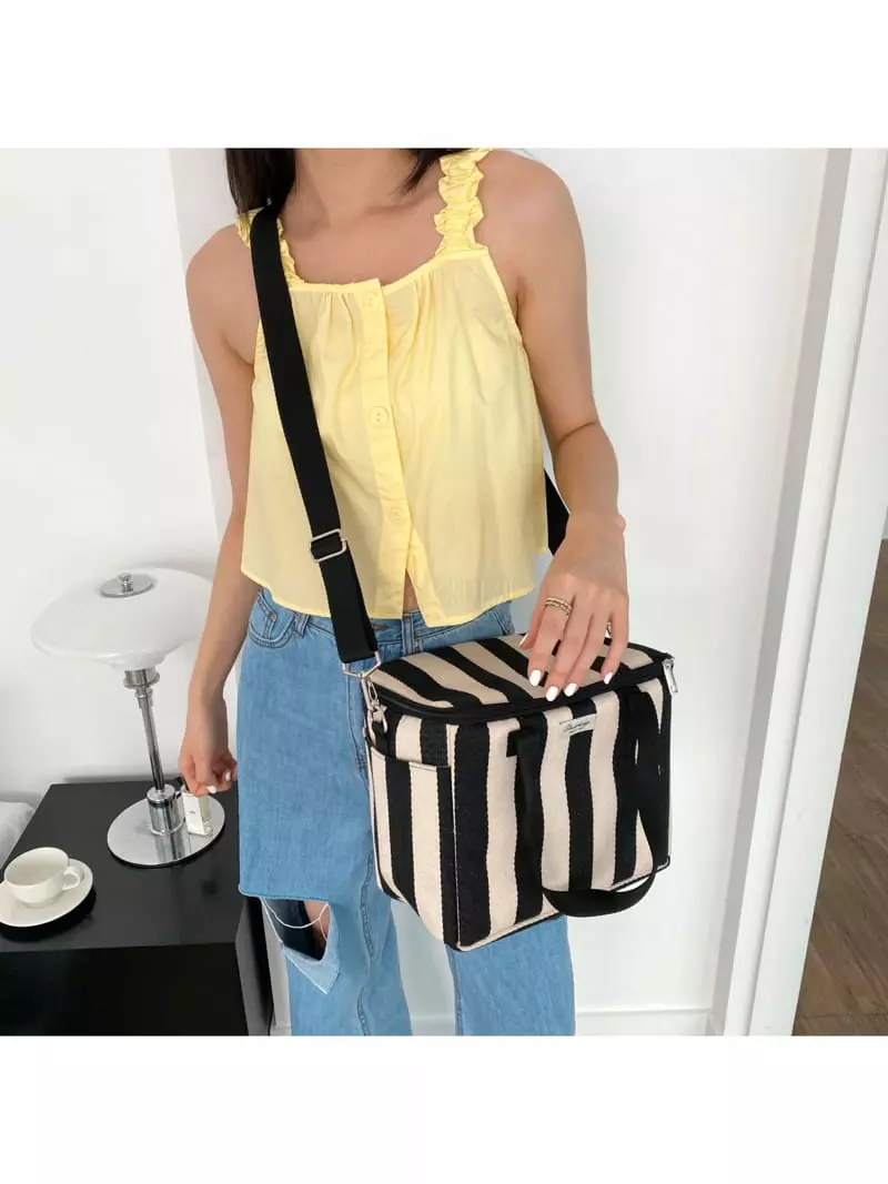 Megoshop - Korean Women Fashion - #momslook - Stripes Cooler Bag - 6