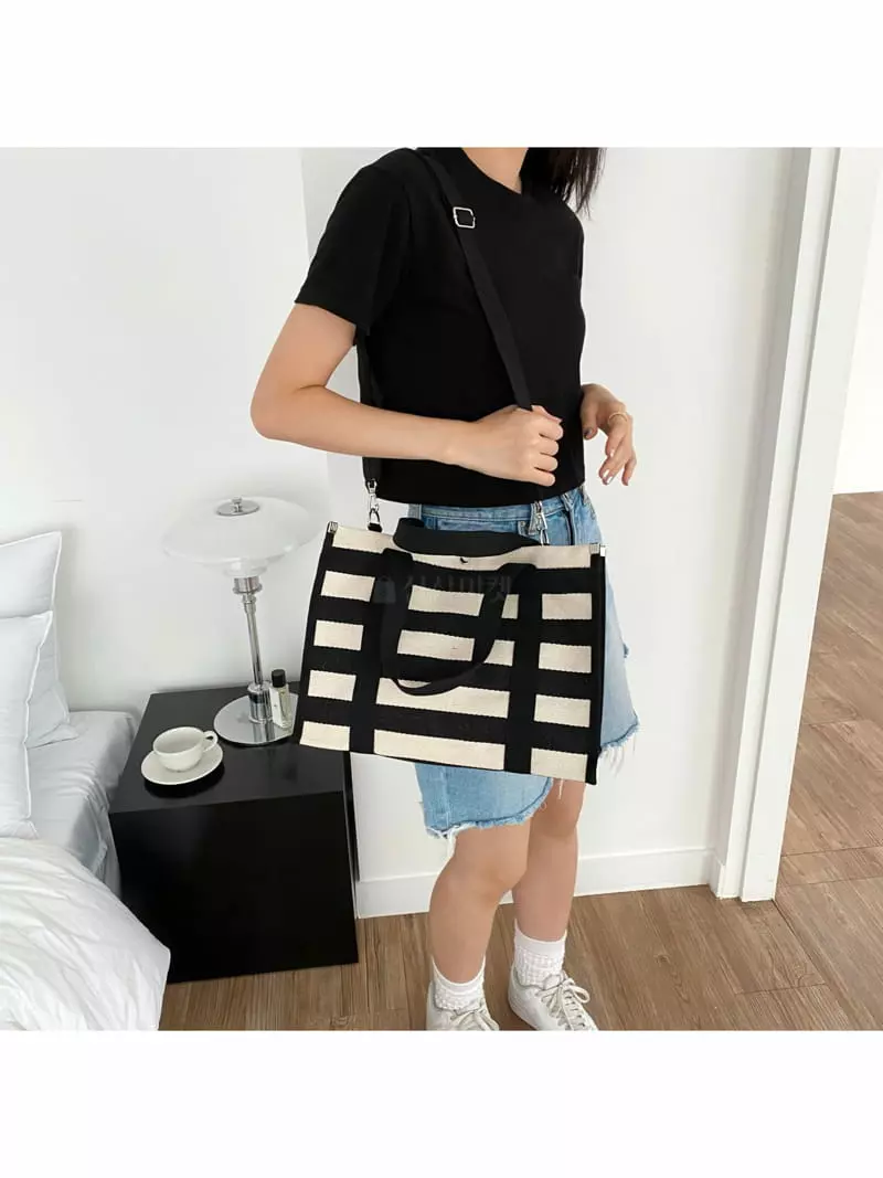 Megoshop - Korean Women Fashion - #momslook - Stripes Diaper Bag - 5
