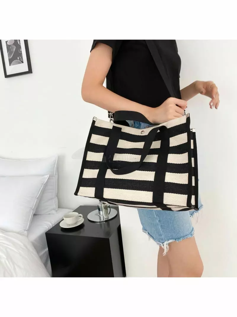 Megoshop - Korean Women Fashion - #momslook - Stripes Diaper Bag - 7