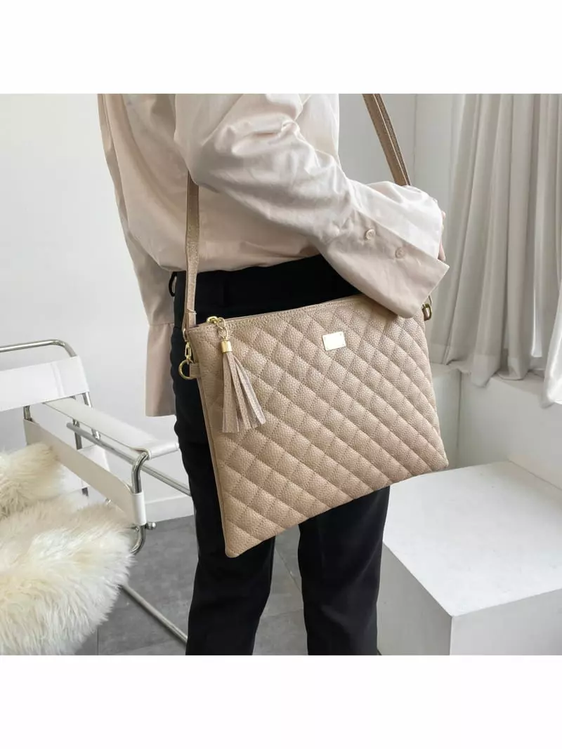 Megoshop - Korean Women Fashion - #momslook - Quilting Tesle Bag - 6