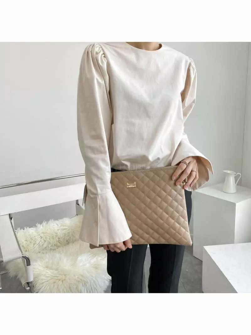 Megoshop - Korean Women Fashion - #momslook - Quilting Tesle Bag - 8