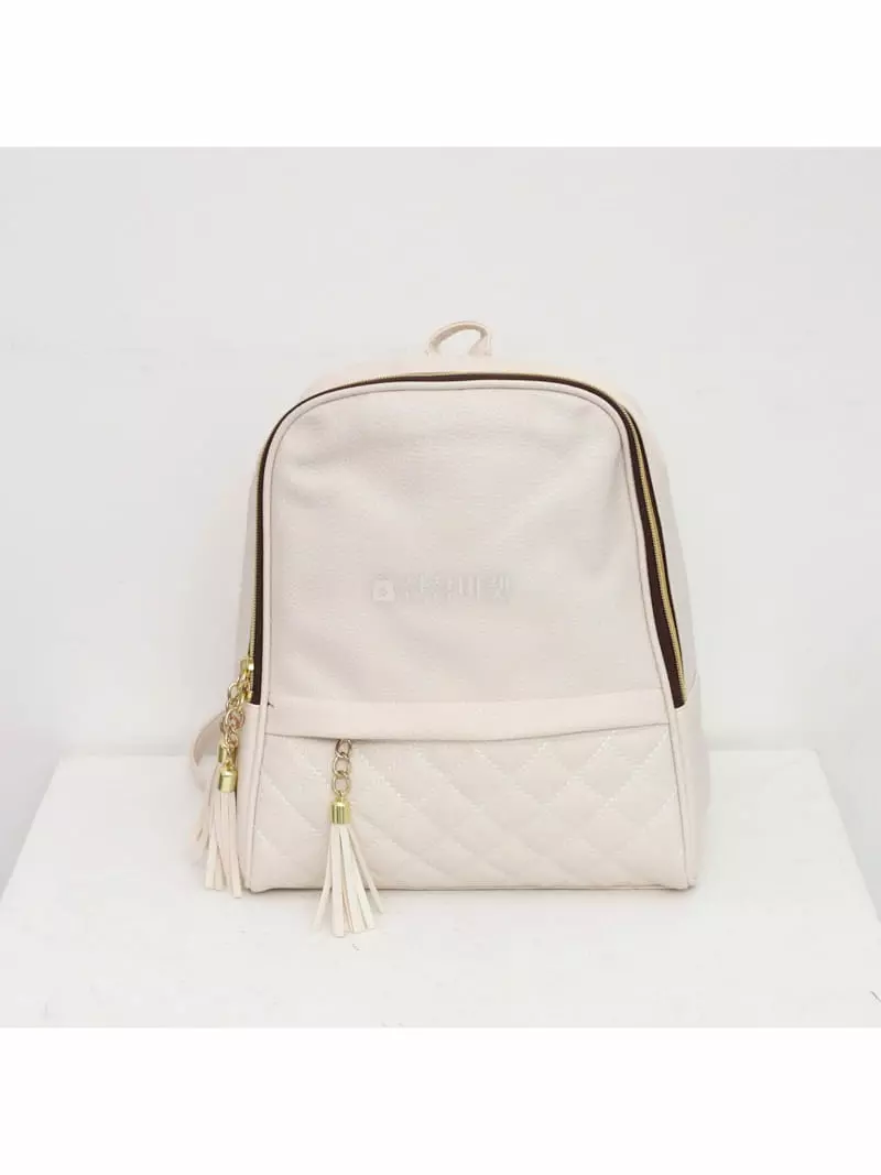Megoshop - Korean Women Fashion - #momslook - Quilting Tesle Back Pack