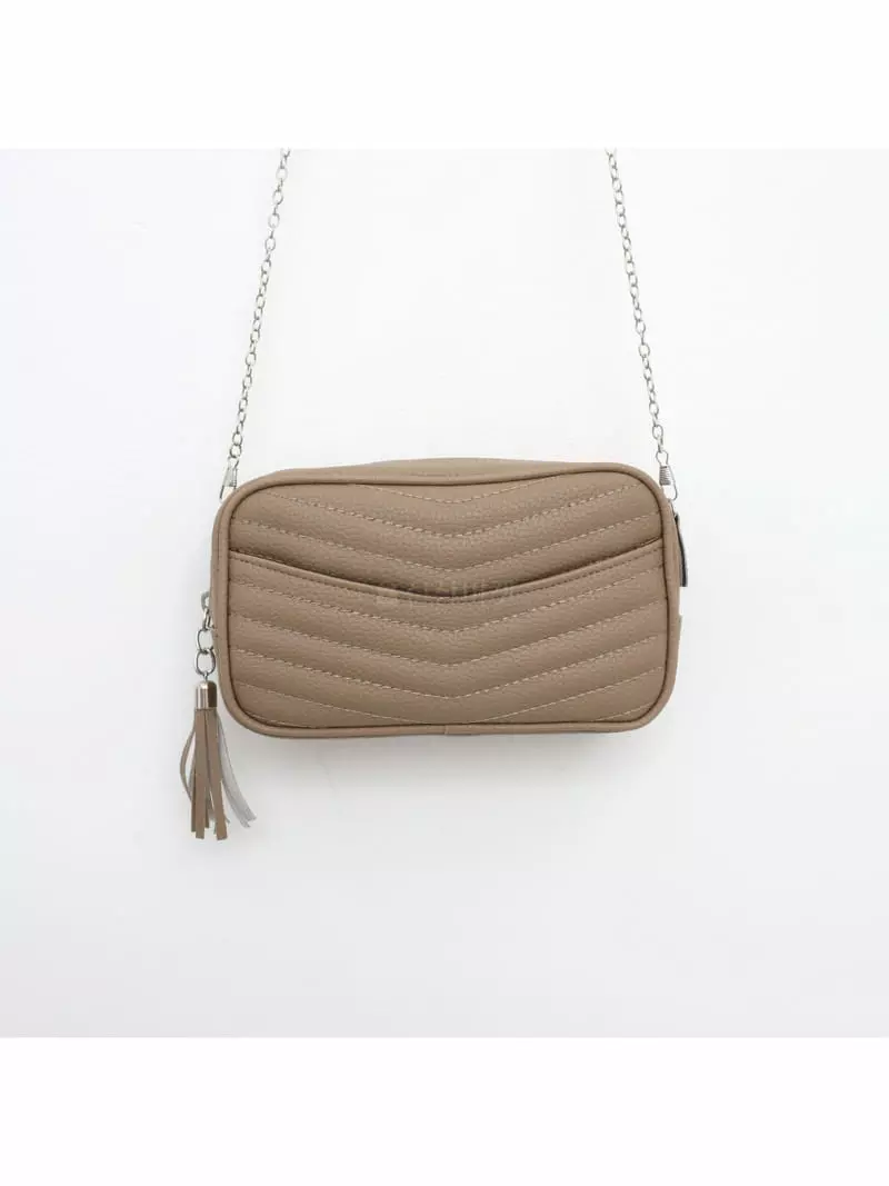 Megoshop - Korean Women Fashion - #momslook - V Sqaure Quilting Bag - 2