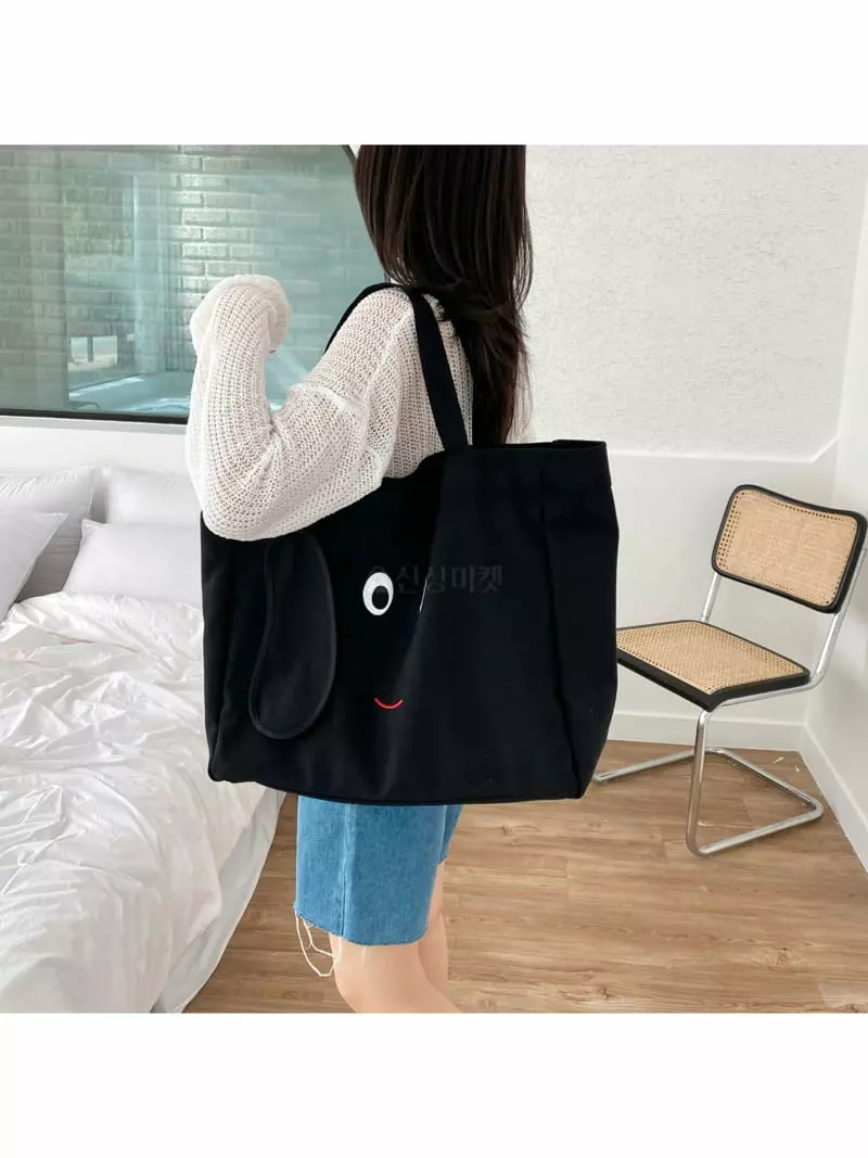 Megoshop - Korean Women Fashion - #pursuepretty - Canvas Puppy A Nap Blanket Bag - 11