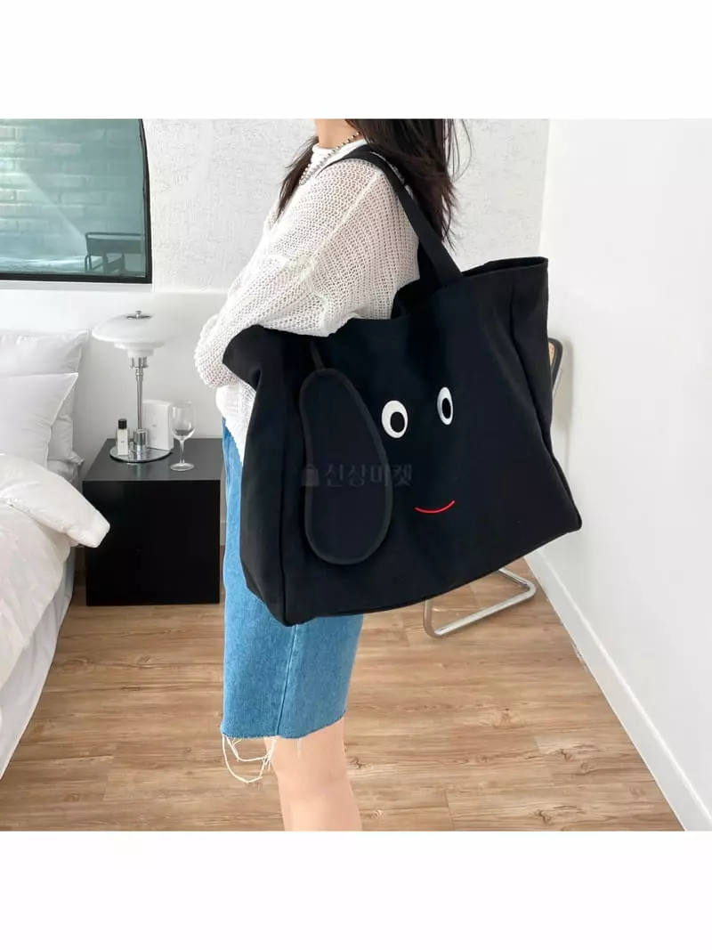 Megoshop - Korean Women Fashion - #restrostyle - Canvas Puppy A Nap Blanket Bag - 12