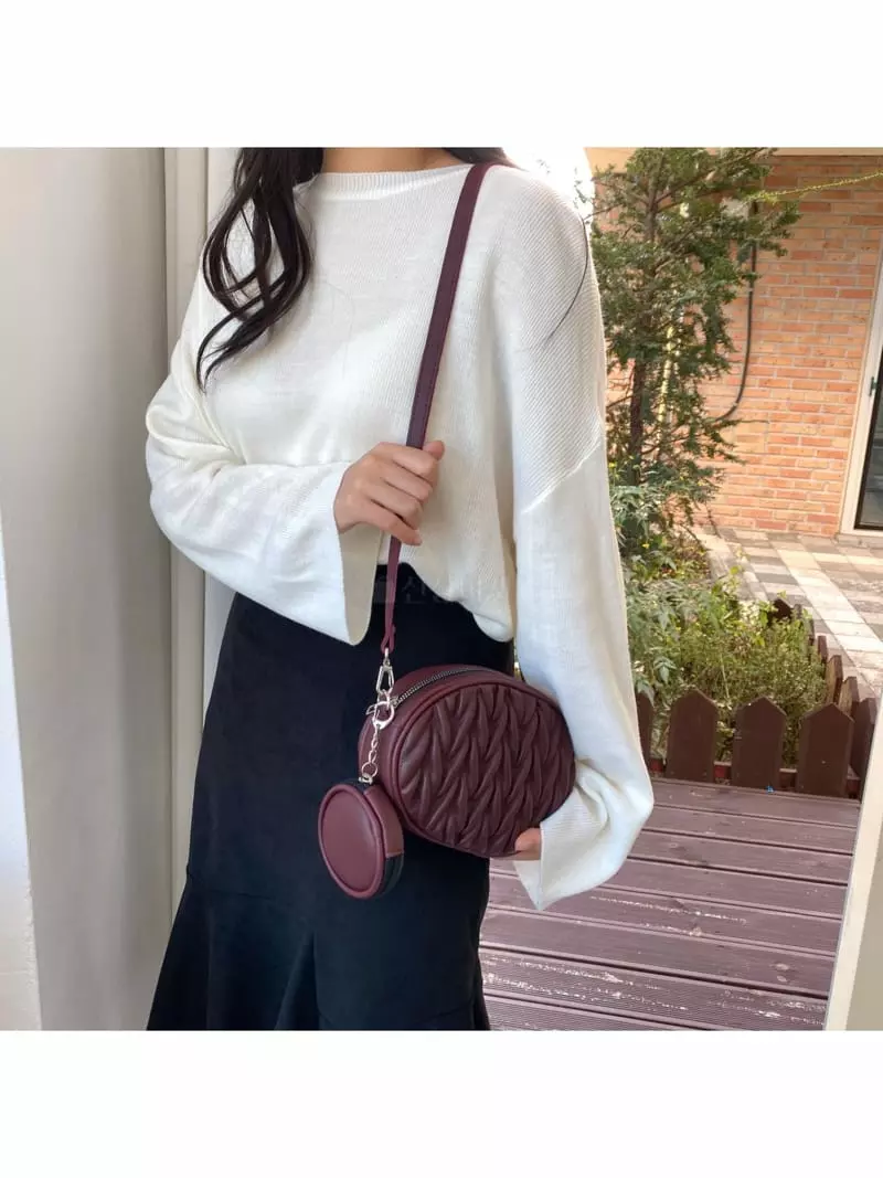 Megoshop - Korean Women Fashion - #romanticstyle - Circle Coin Bag - 9