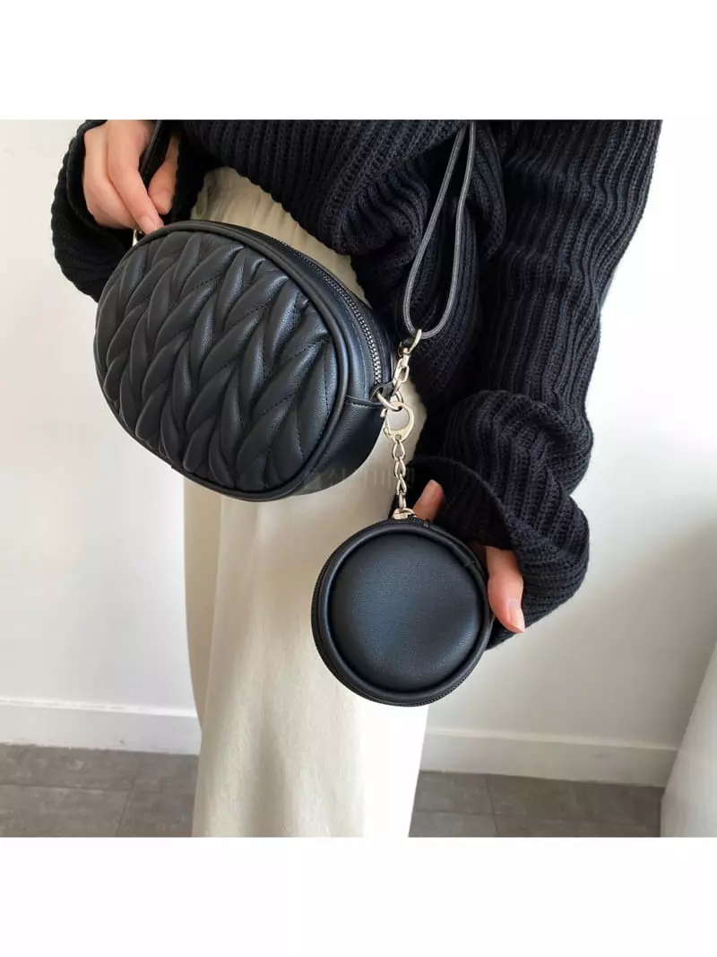Megoshop - Korean Women Fashion - #vintagekidsstyle - Circle Coin Bag - 6