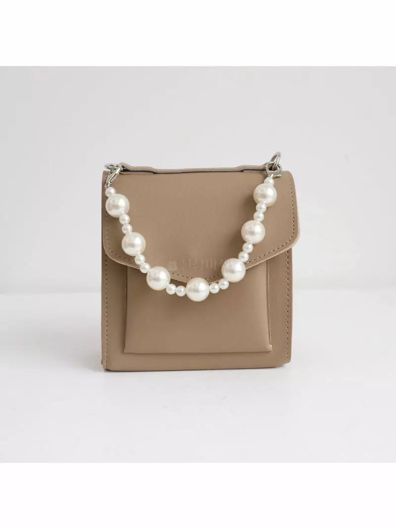 Megoshop - Korean Women Fashion - #vintagekidsstyle - Pearl Stripes Bag - 5