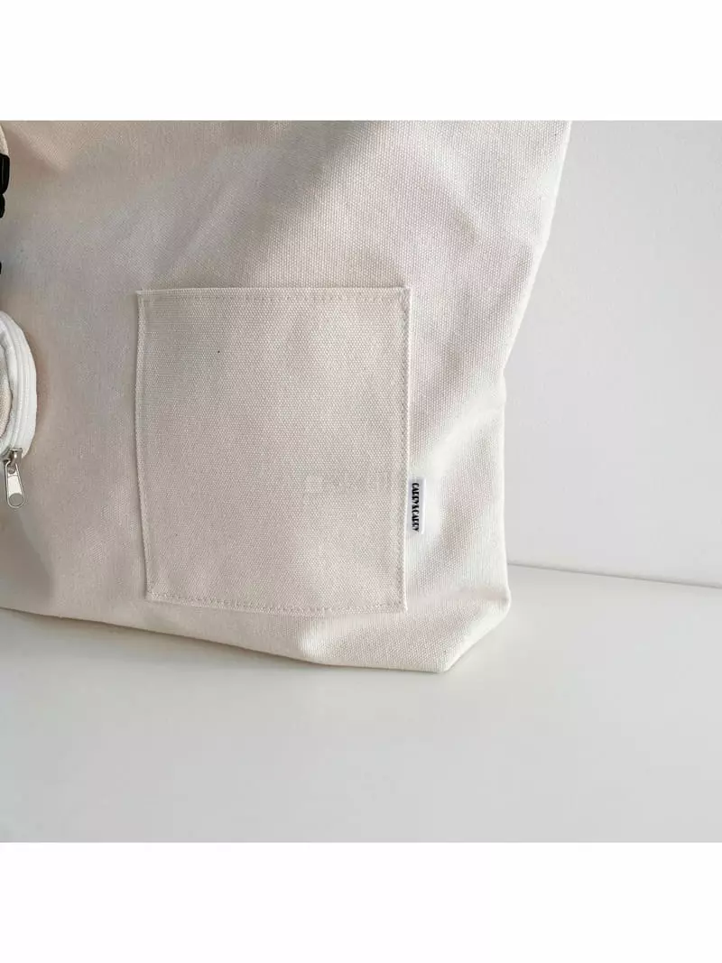 Megoshop - Korean Women Fashion - #womensfashion - Canvas Coin Shoulder Bag - 5