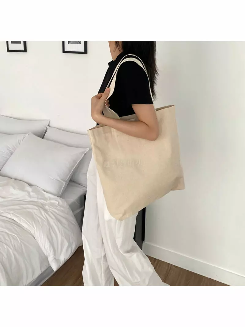 Megoshop - Korean Women Fashion - #momslook - Canvas Eco Bag - 4