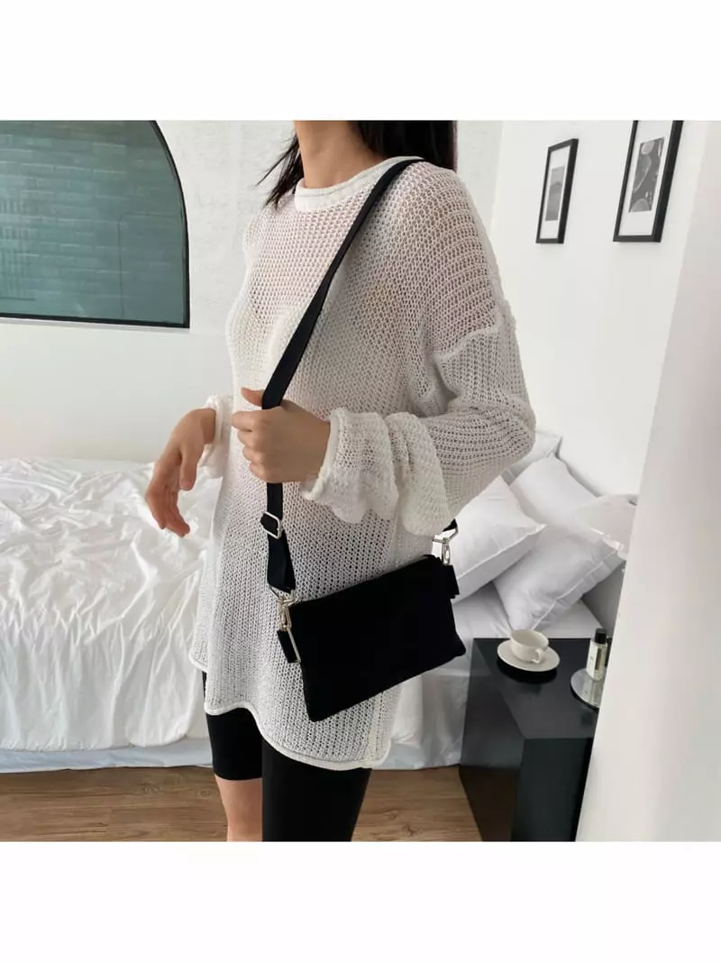 Megoshop - Korean Women Fashion - #womensfashion - Canvas Mini Cross Bag - 3