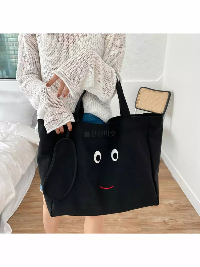 Megoshop - Korean Women Fashion - #womensfashion - Canvas Puppy A Nap Blanket Bag - 8