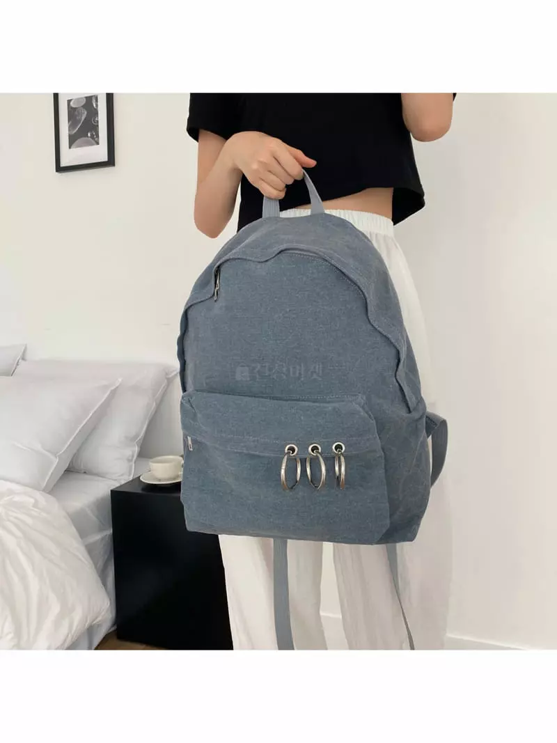 Megoshop - Korean Women Fashion - #momslook - Oring Back Pack - 4