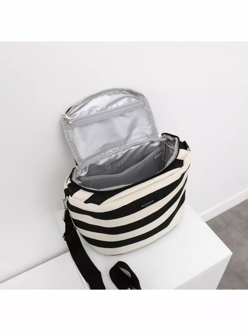 Megoshop - Korean Women Fashion - #womensfashion - Stripes Cooler D Bag - 2