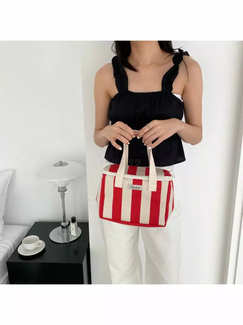 Megoshop - Korean Women Fashion - #womensfashion - Stripes Cooler Bag
