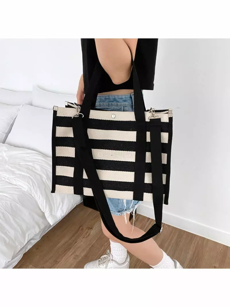 Megoshop - Korean Women Fashion - #womensfashion - Stripes Diaper Bag - 12