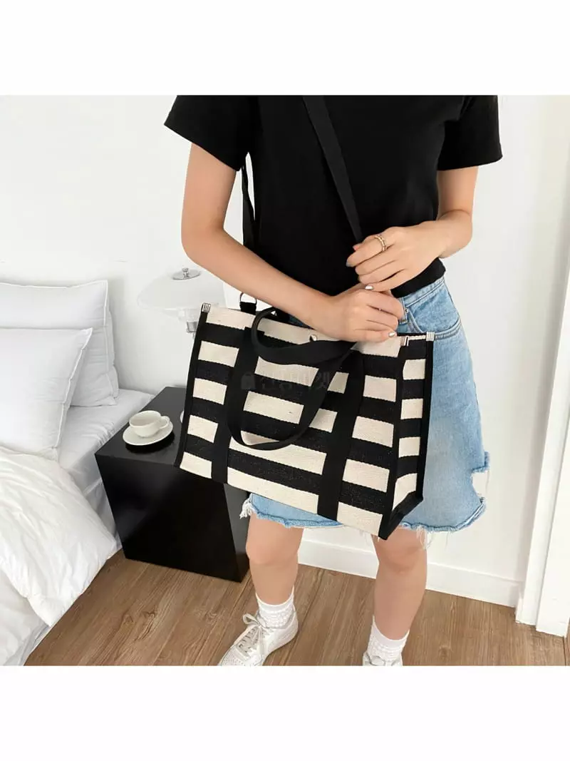 Megoshop - Korean Women Fashion - #womensfashion - Stripes Diaper Bag - 8
