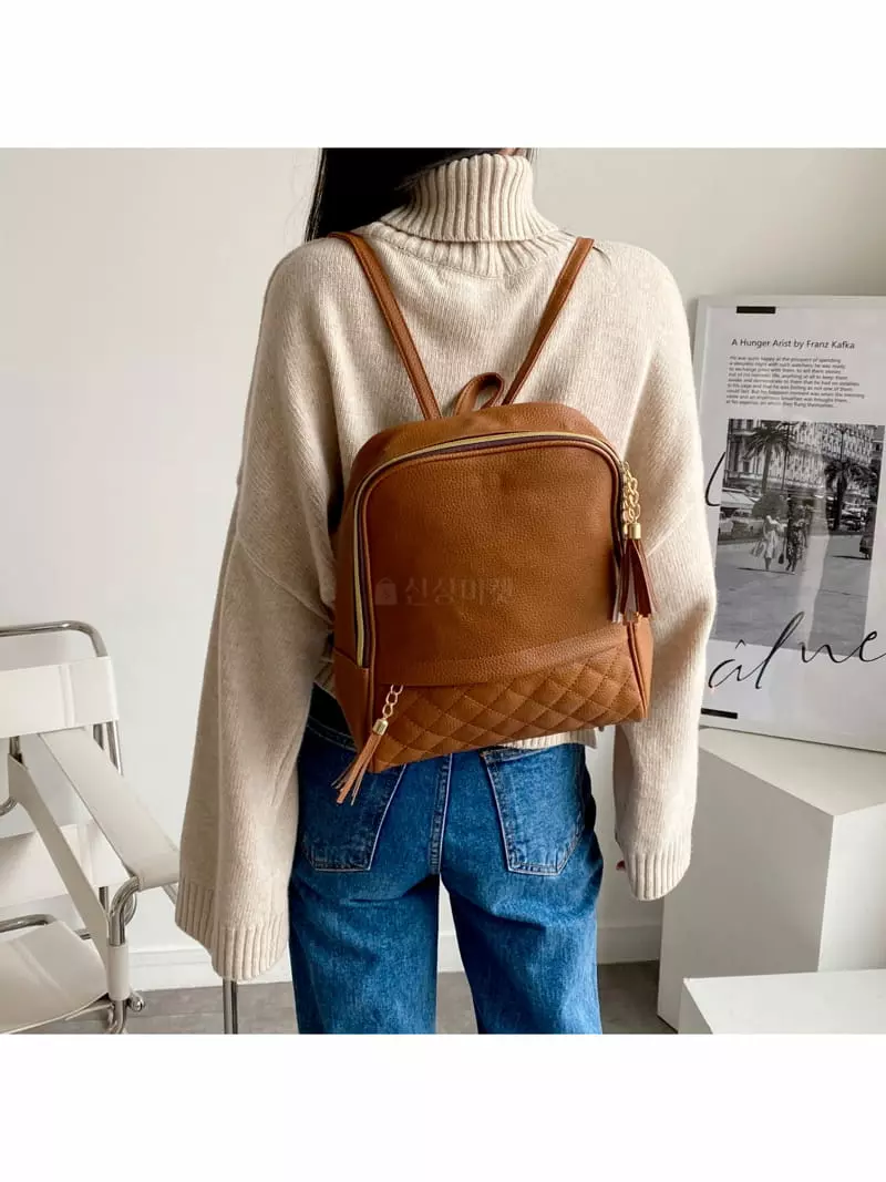 Megoshop - Korean Women Fashion - #womensfashion - Quilting Tesle Back Pack - 8
