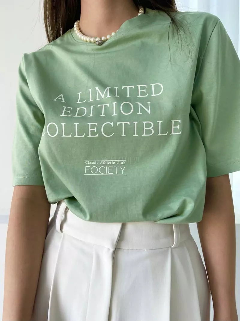 Mellor - Korean Women Fashion - #momslook - Lettering Tee