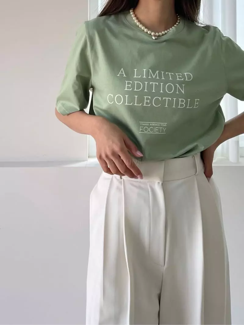 Mellor - Korean Women Fashion - #womensfashion - Lettering Tee - 2