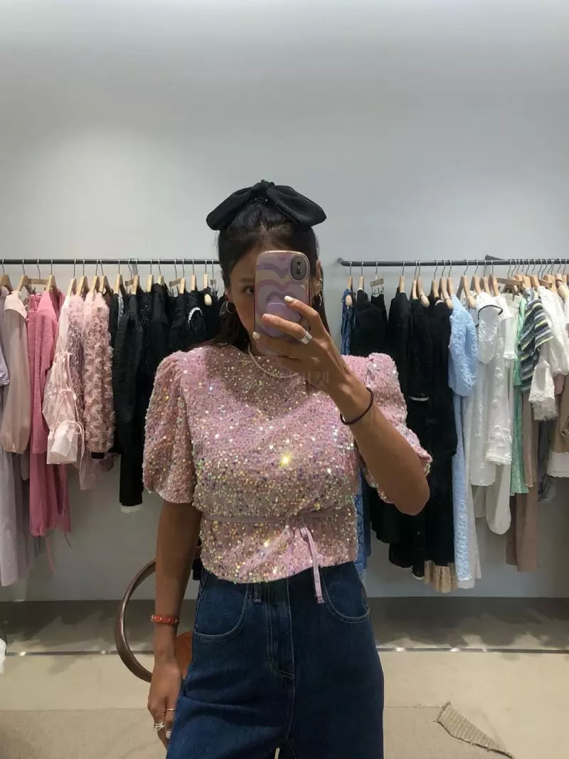 Melted - Korean Women Fashion - #momslook - Spankle Blouse - 10