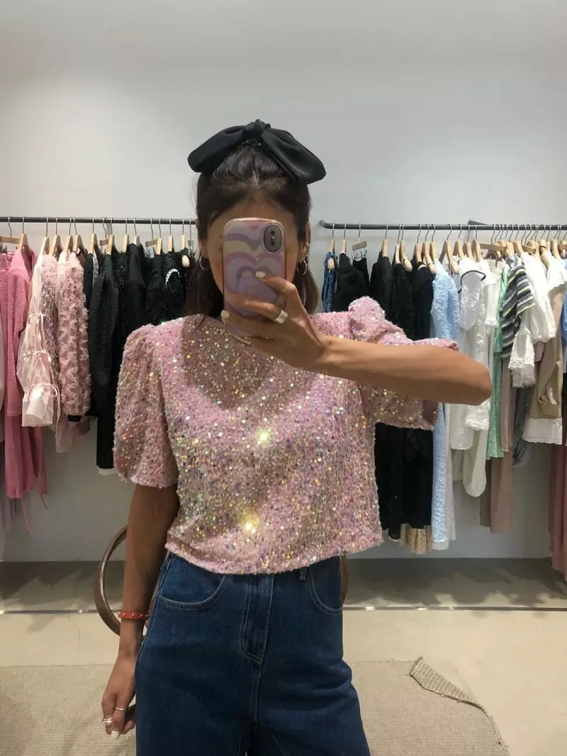 Melted - Korean Women Fashion - #momslook - Spankle Blouse - 8
