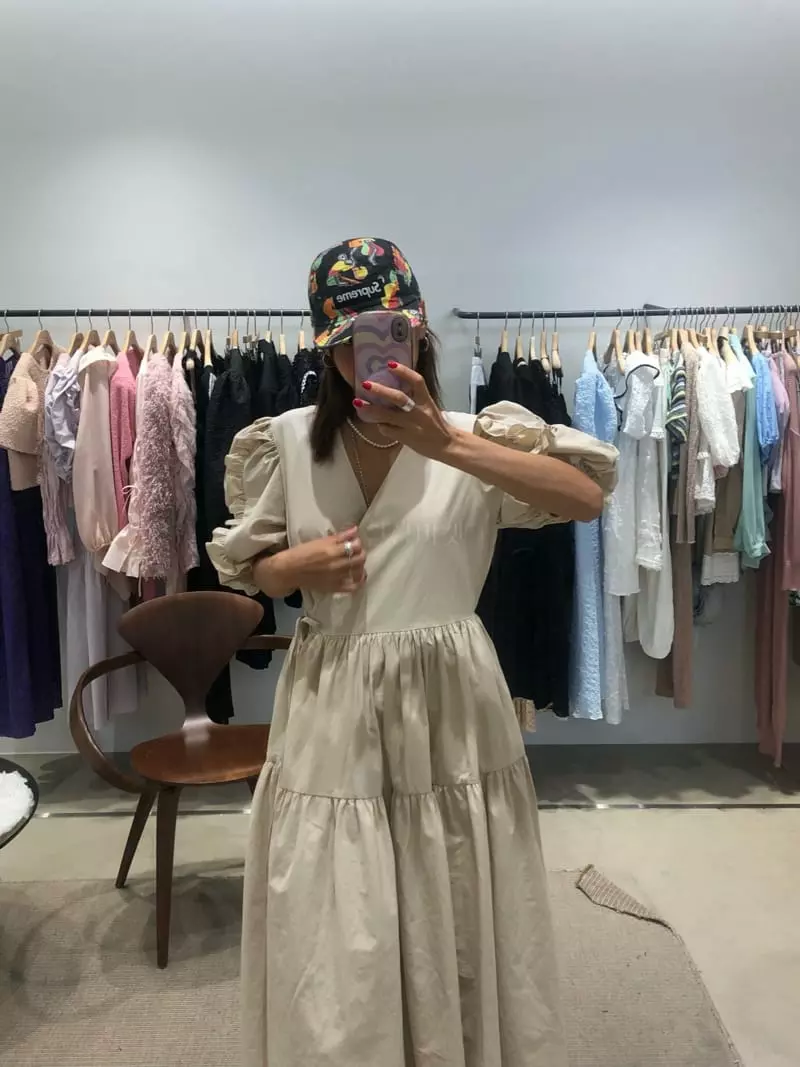 Melted - Korean Women Fashion - #momslook - Milk Wrap One-piece