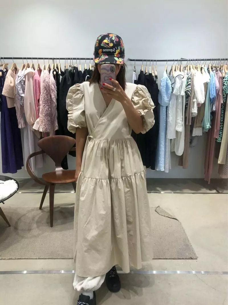 Melted - Korean Women Fashion - #momslook - Milk Wrap One-piece - 3