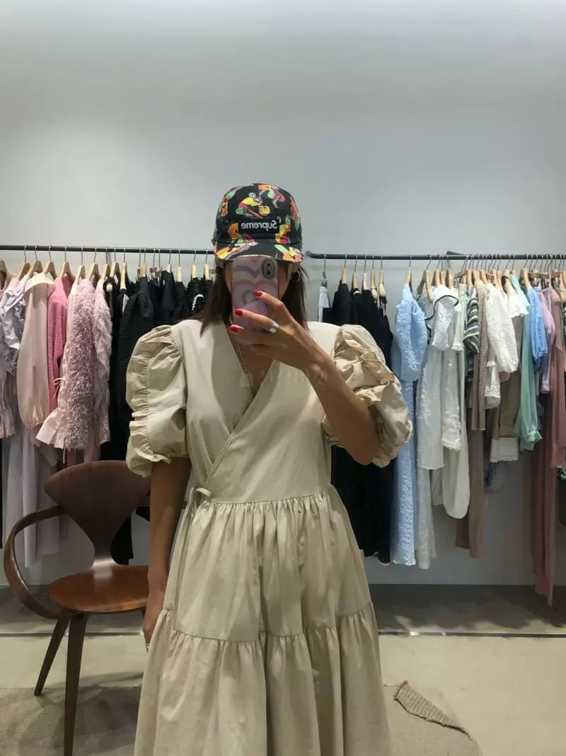 Melted - Korean Women Fashion - #momslook - Milk Wrap One-piece - 5