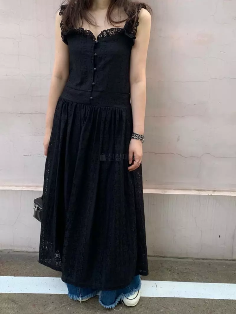 Melted - Korean Women Fashion - #momslook - Layered String One-piece - 2