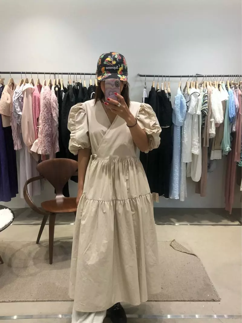Melted - Korean Women Fashion - #womensfashion - Milk Wrap One-piece - 6